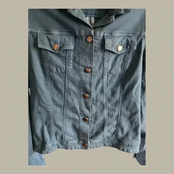 Paige denim jacket teal color size M - Picture 5 of 10